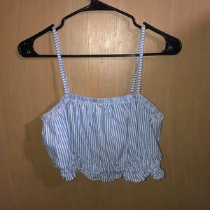 Striped crop tank top!!